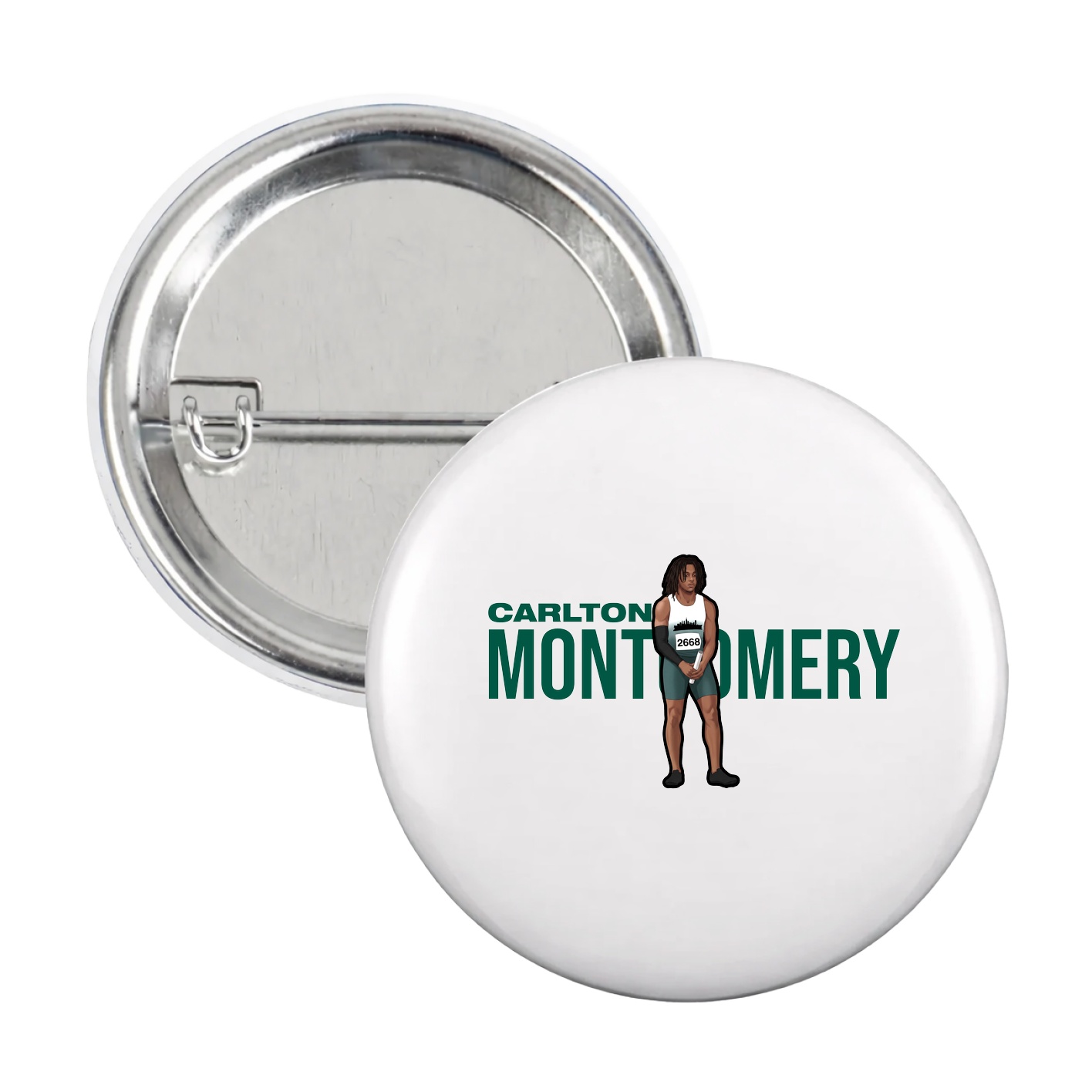 Game Day Button — Player Name in White