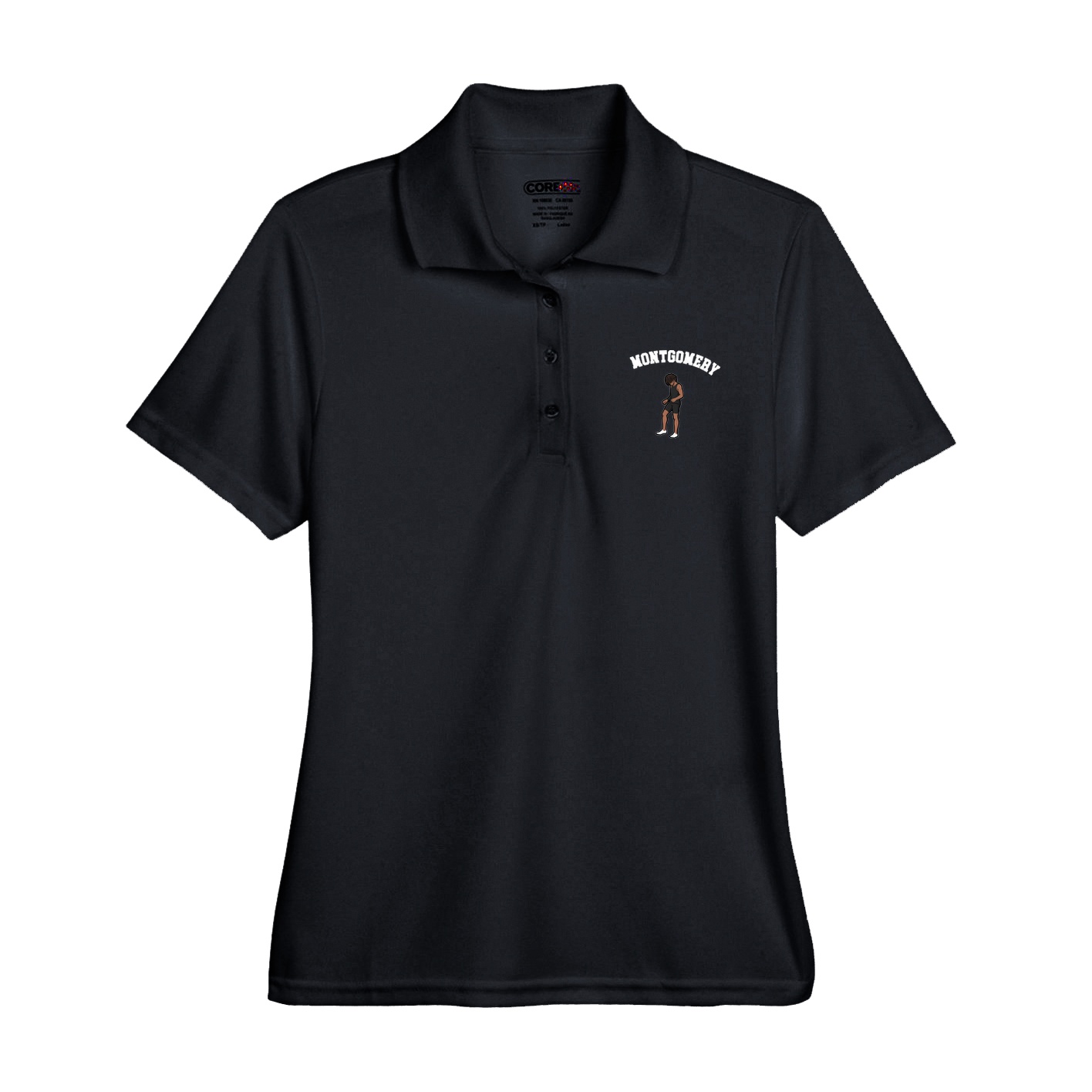Womens Performance Polo — Shirsey Arch in Black
