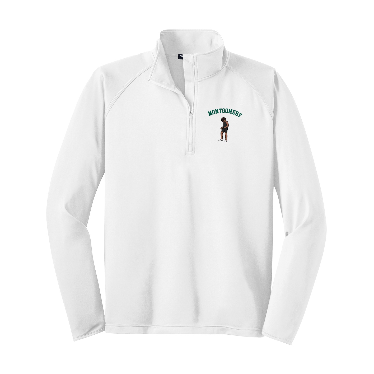 Q-Zip Pullover — Shirsey Arch in White