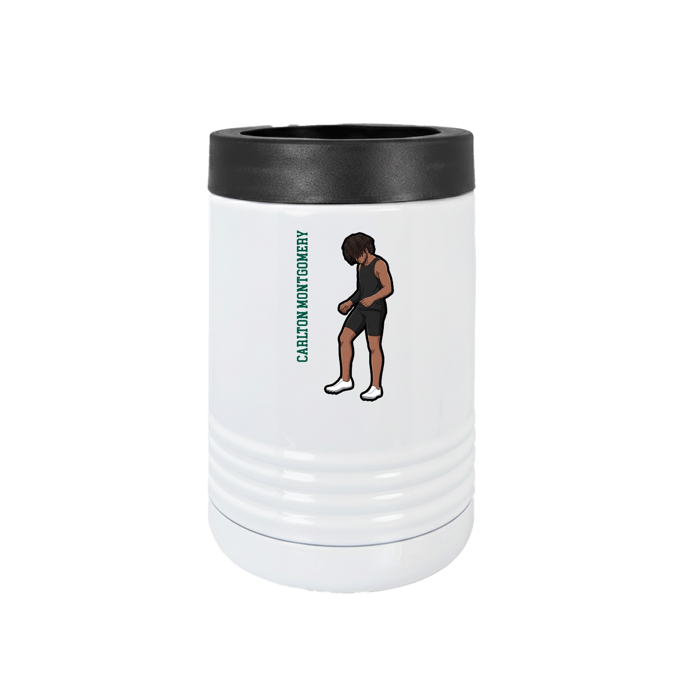 Beverage Holder — Name Vertical in White