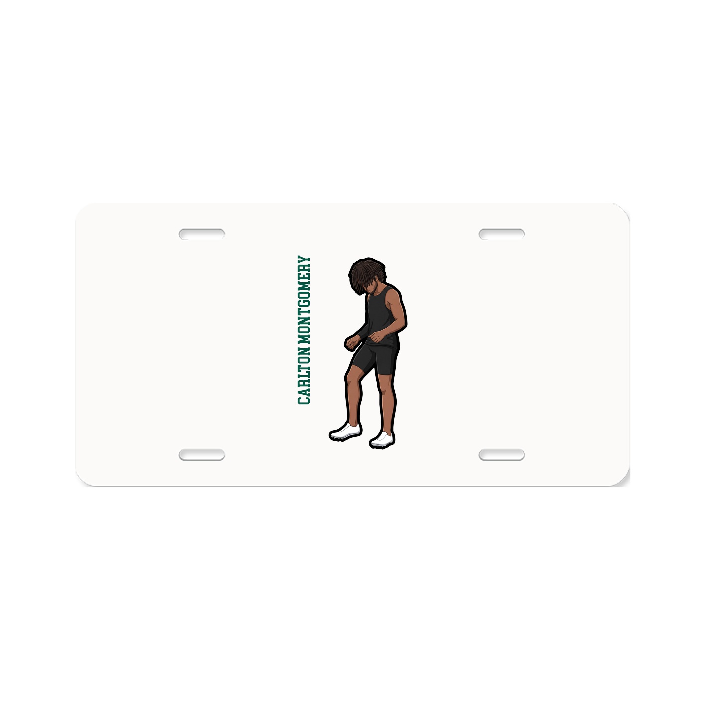 License Plate — Name Vertical in Classic