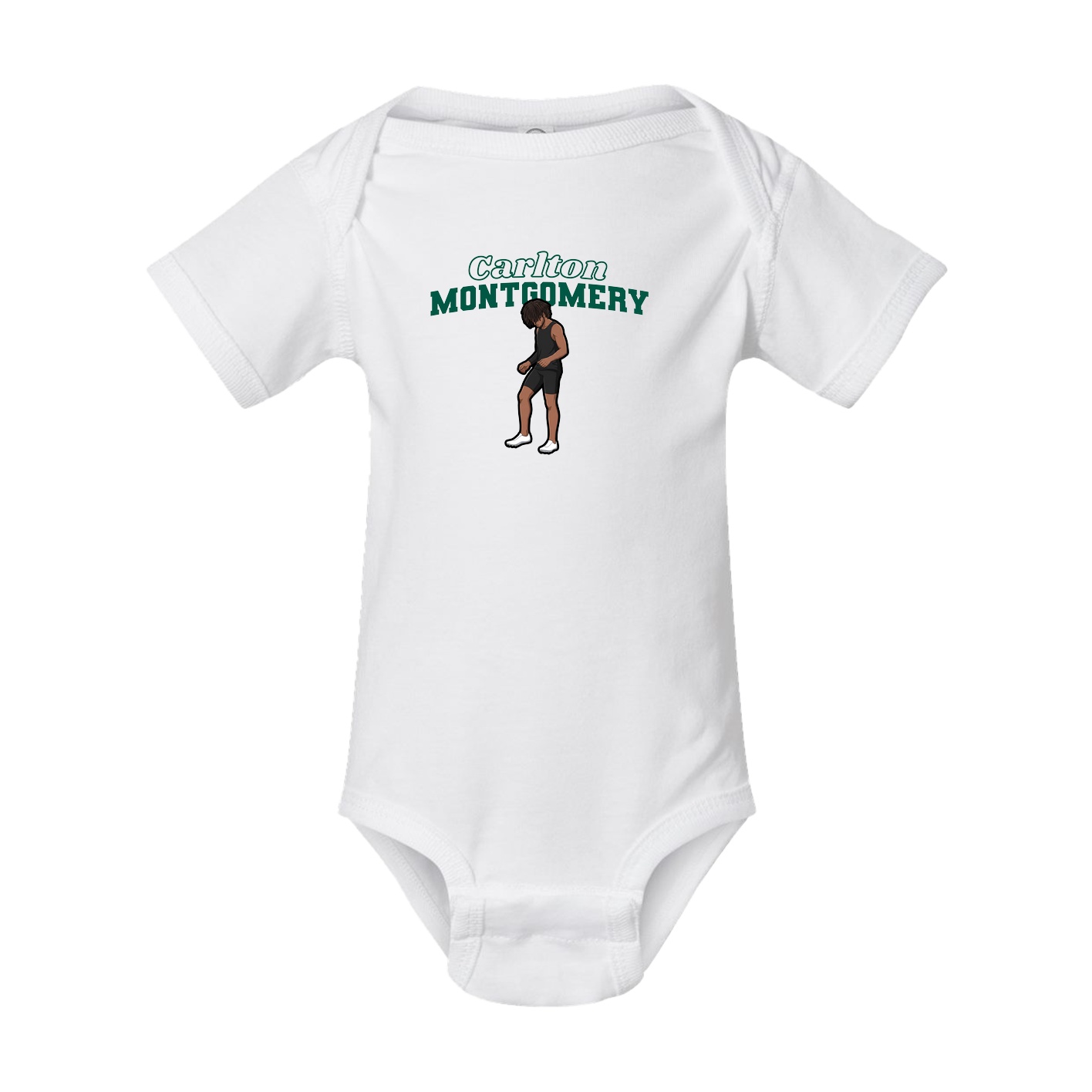 Baby Onesie — Name Arch in White