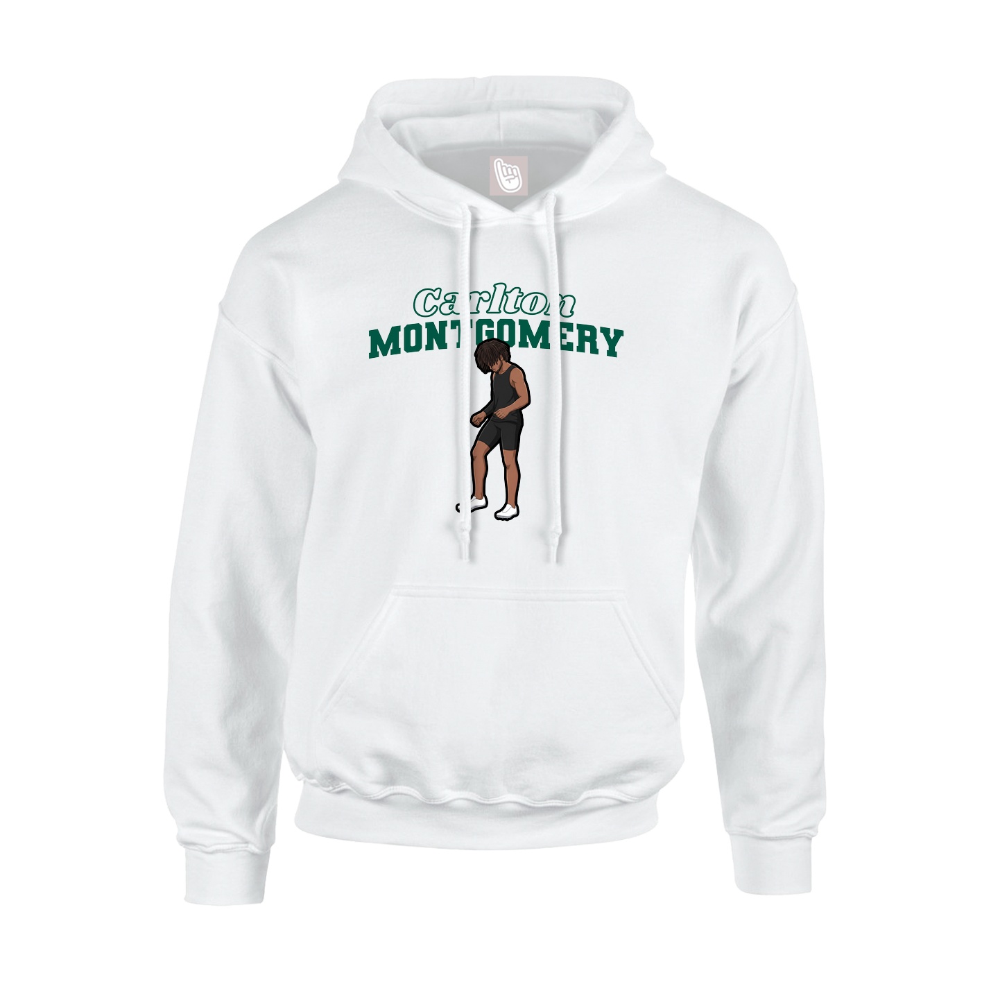 Hoodie — Name Arch in White