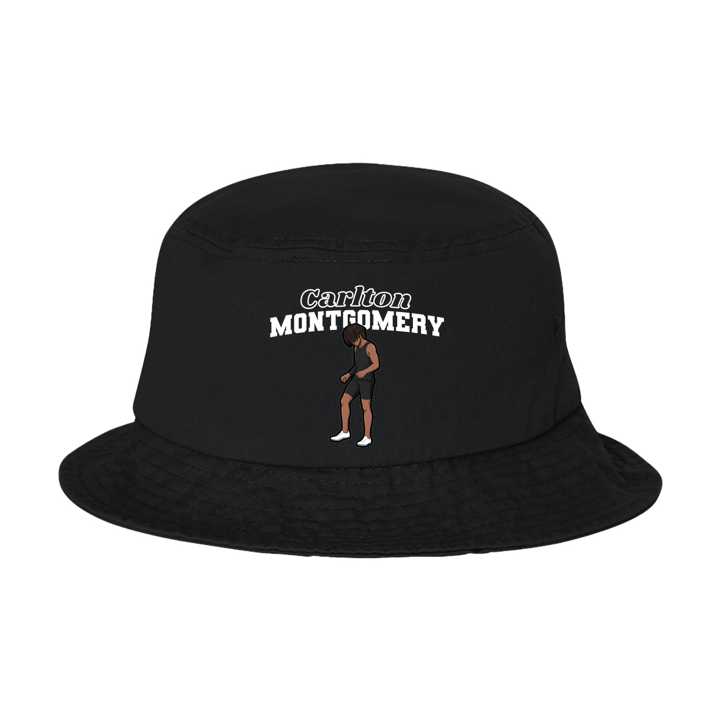 Bucket Cap — Name Arch in Black