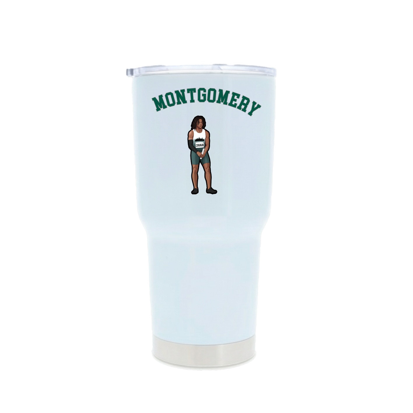 30oz Stainless Steel Tumbler — Shirsey Arch in White
