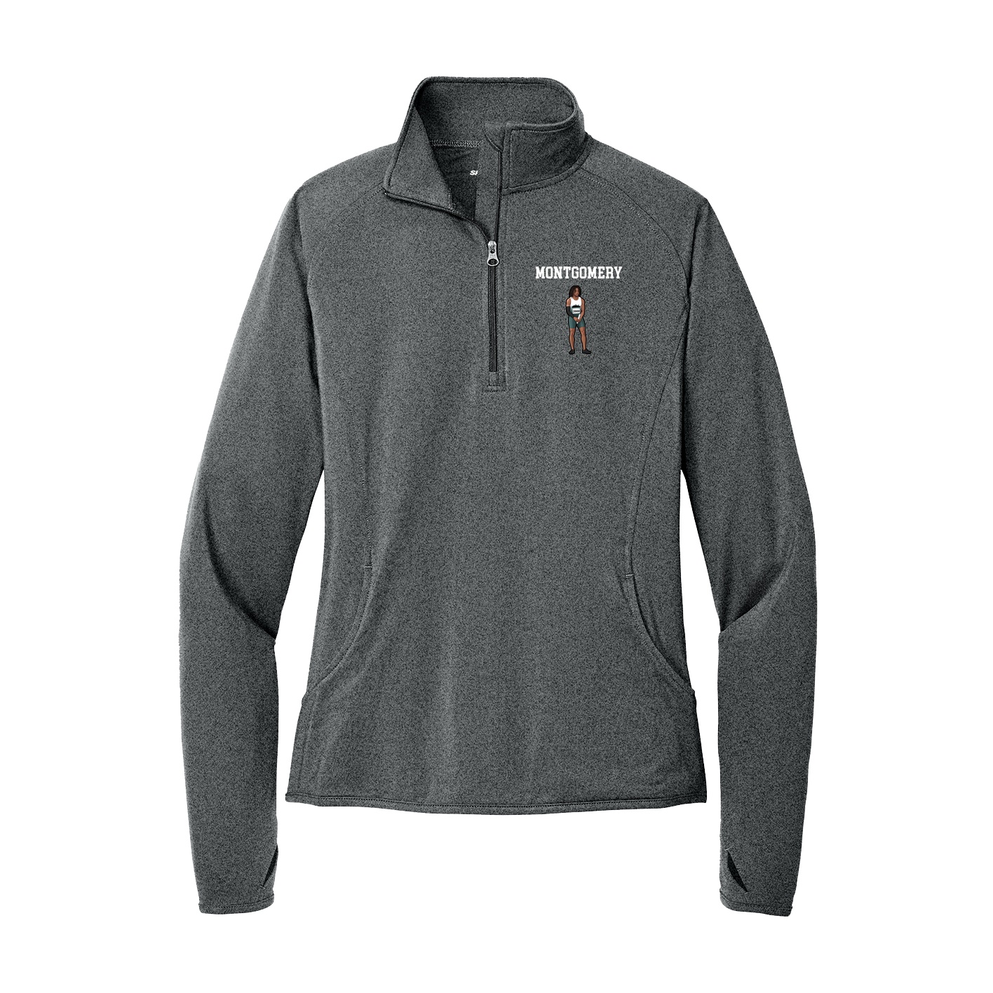 Women's Q-Zip Pullover — Shirsey in Grey