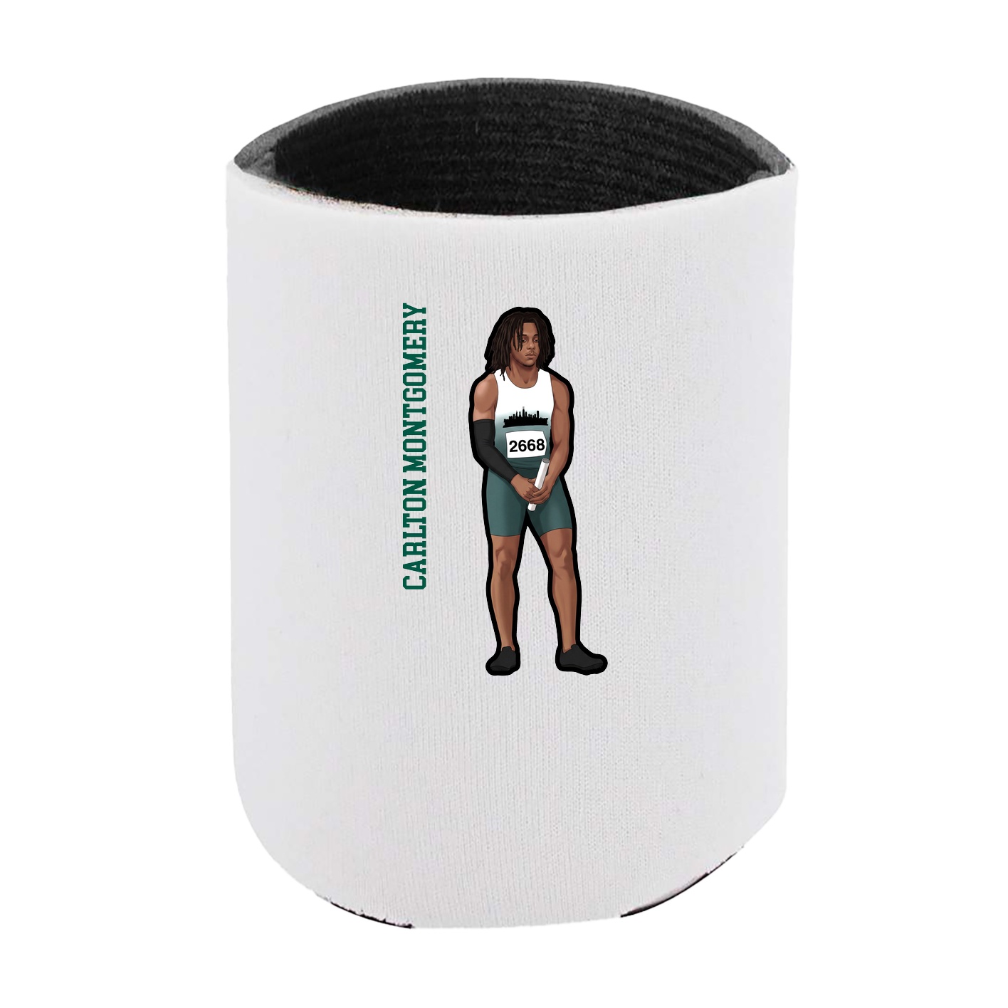 Can Holder — Name Vertical in White