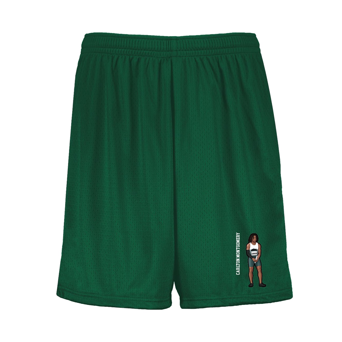 Shorts — Name Vertical in Green