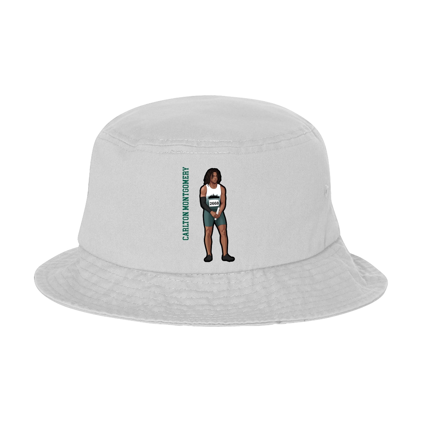 Bucket Cap — Name Vertical in White