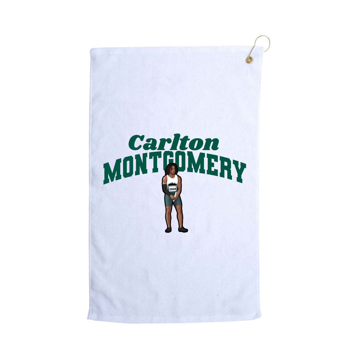 Golf Towel — Signature Arch in White