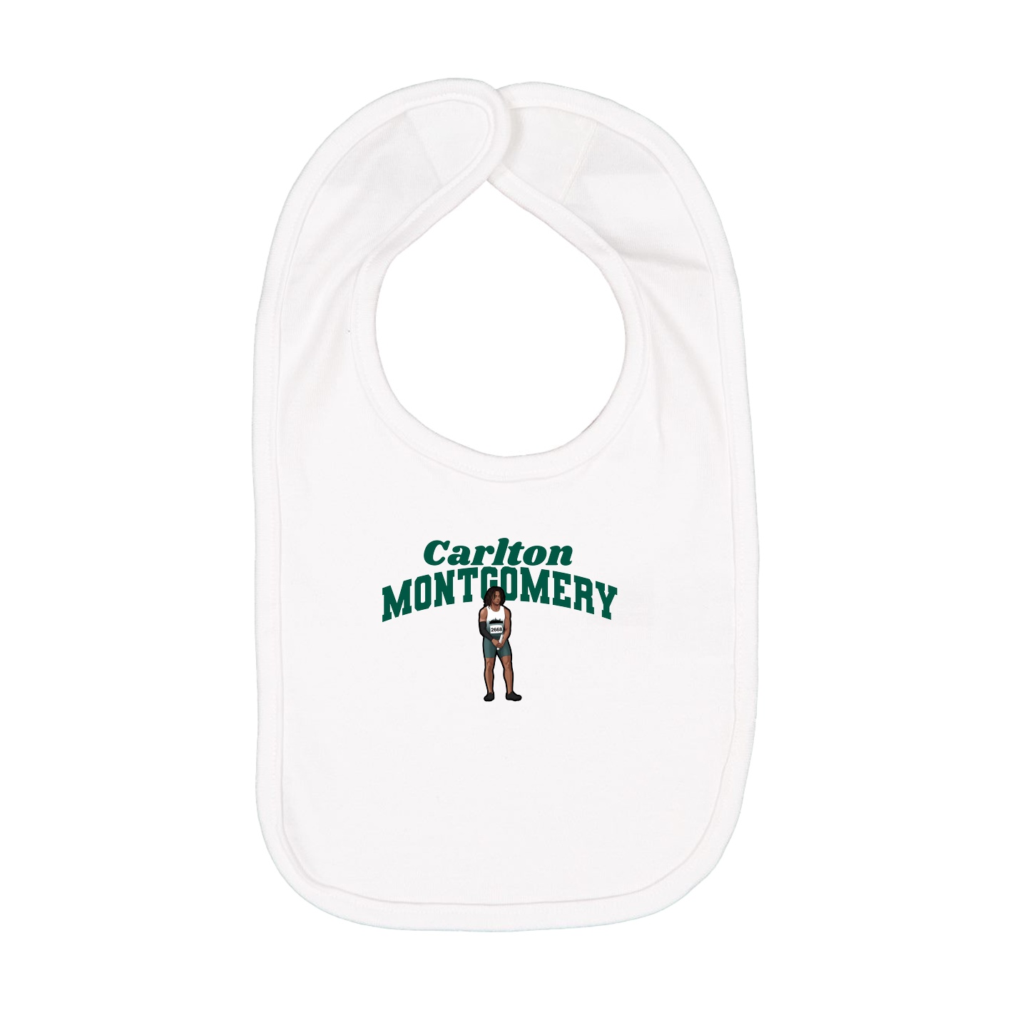 Infant Bib — Signature Arch in White
