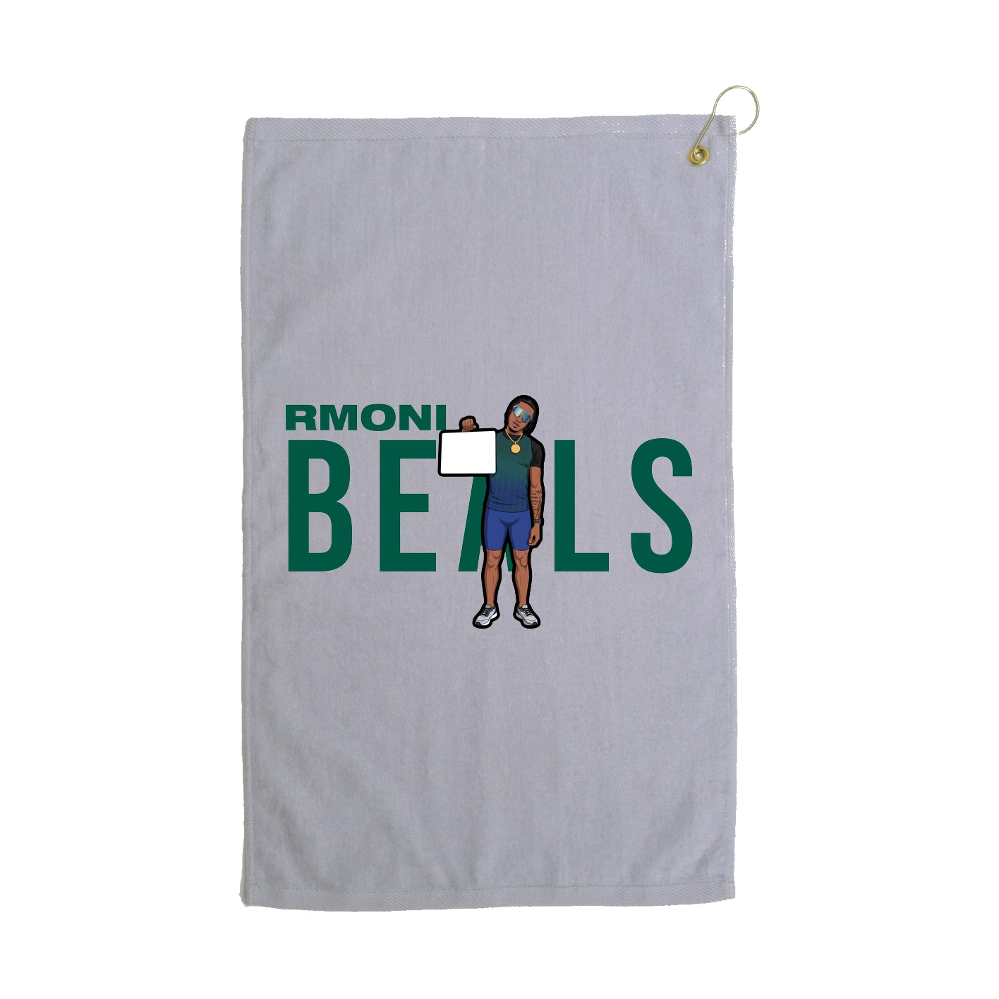 Golf Towel — Player Name in Grey