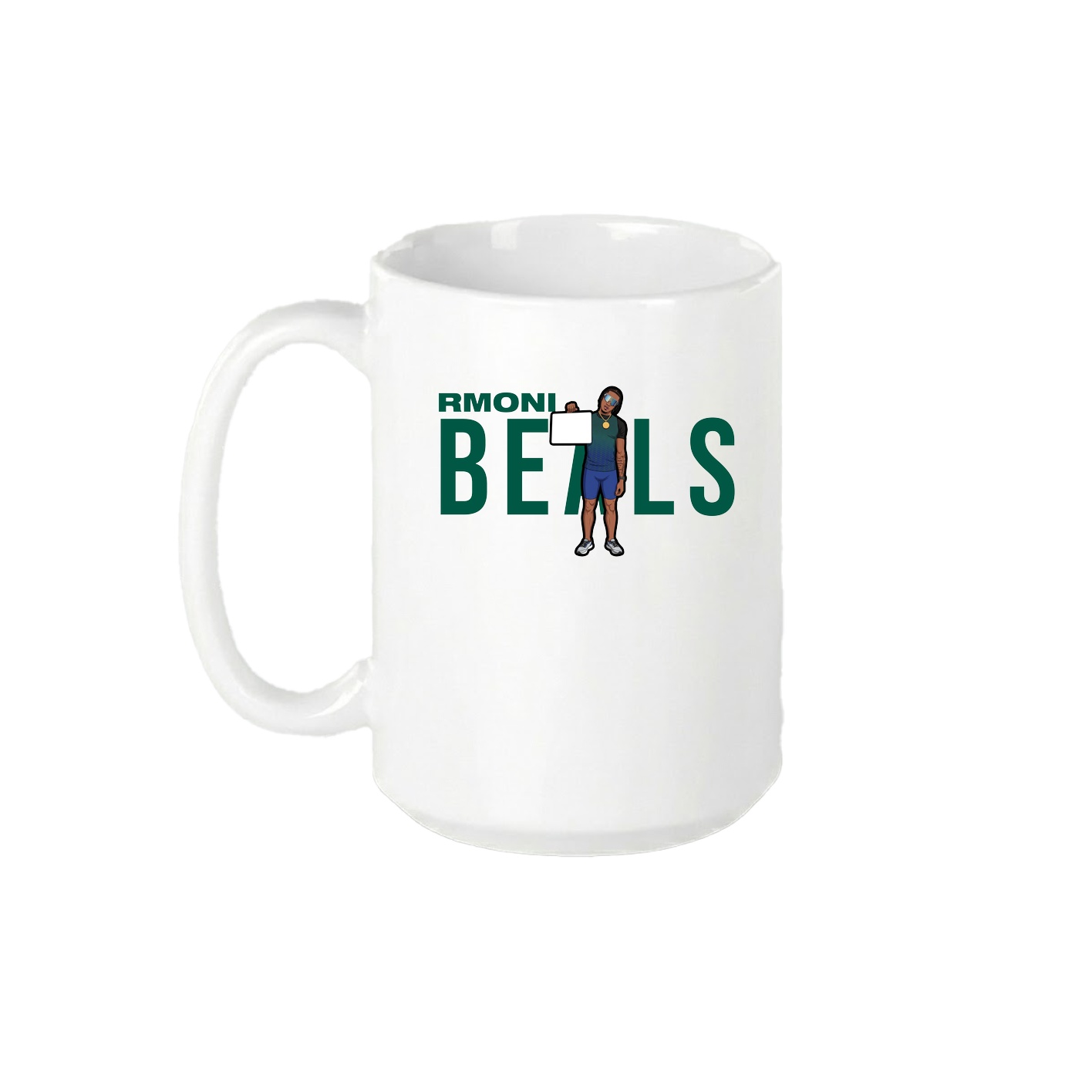 15oz Coffee Mug — Player Name in White