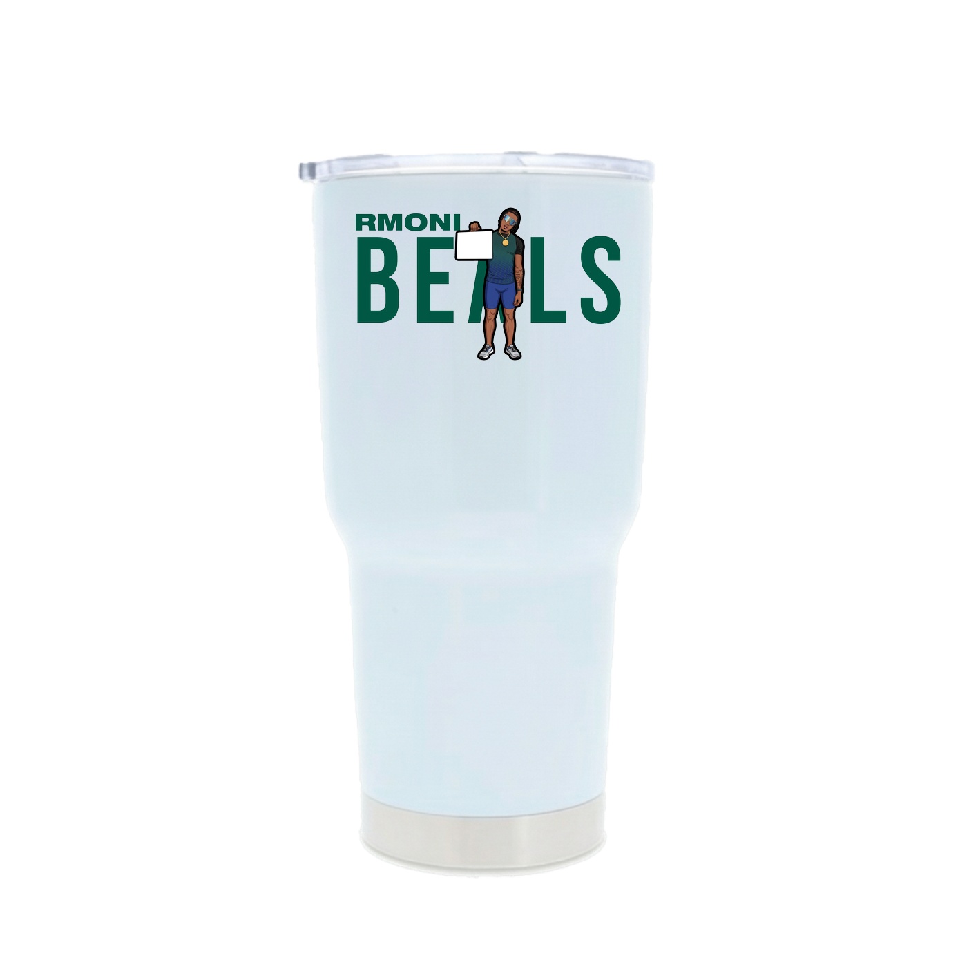 30oz Stainless Steel Tumbler — Player Name in White