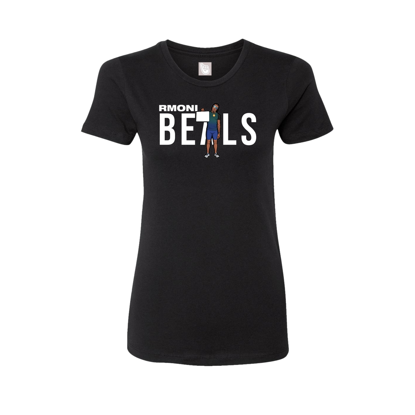 Fitted Women's Tee — Player Name in Black