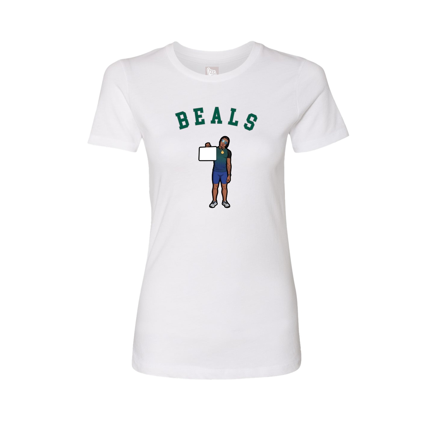 Fitted Women's Tee — Shirsey Arch in White