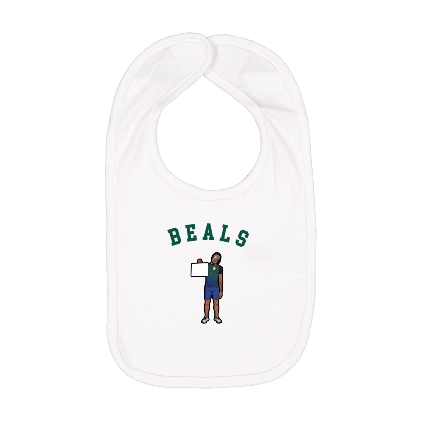 Infant Bib — Shirsey Arch in White