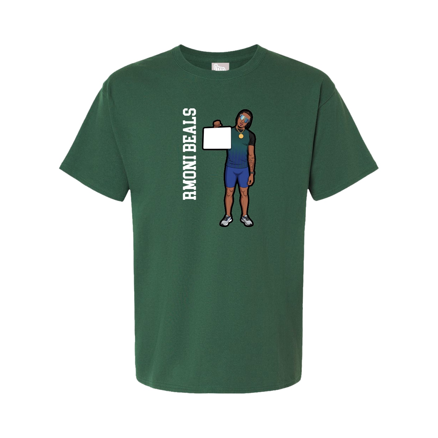 Tee — Name Vertical in Green