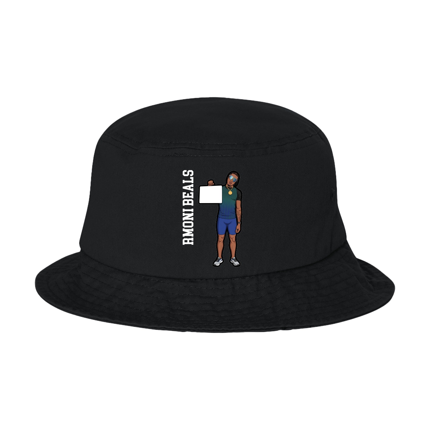 Bucket Cap — Name Vertical in Black