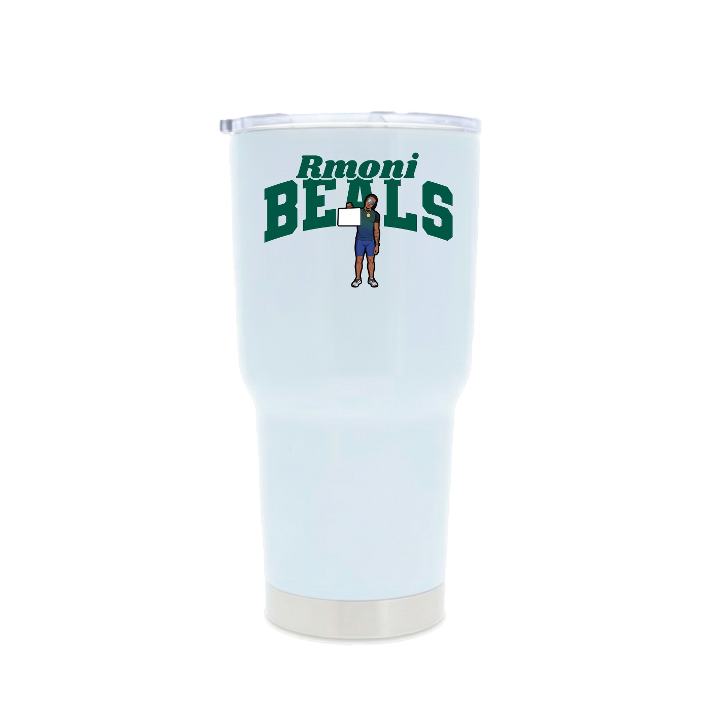 30oz Stainless Steel Tumbler — Signature Arch in White
