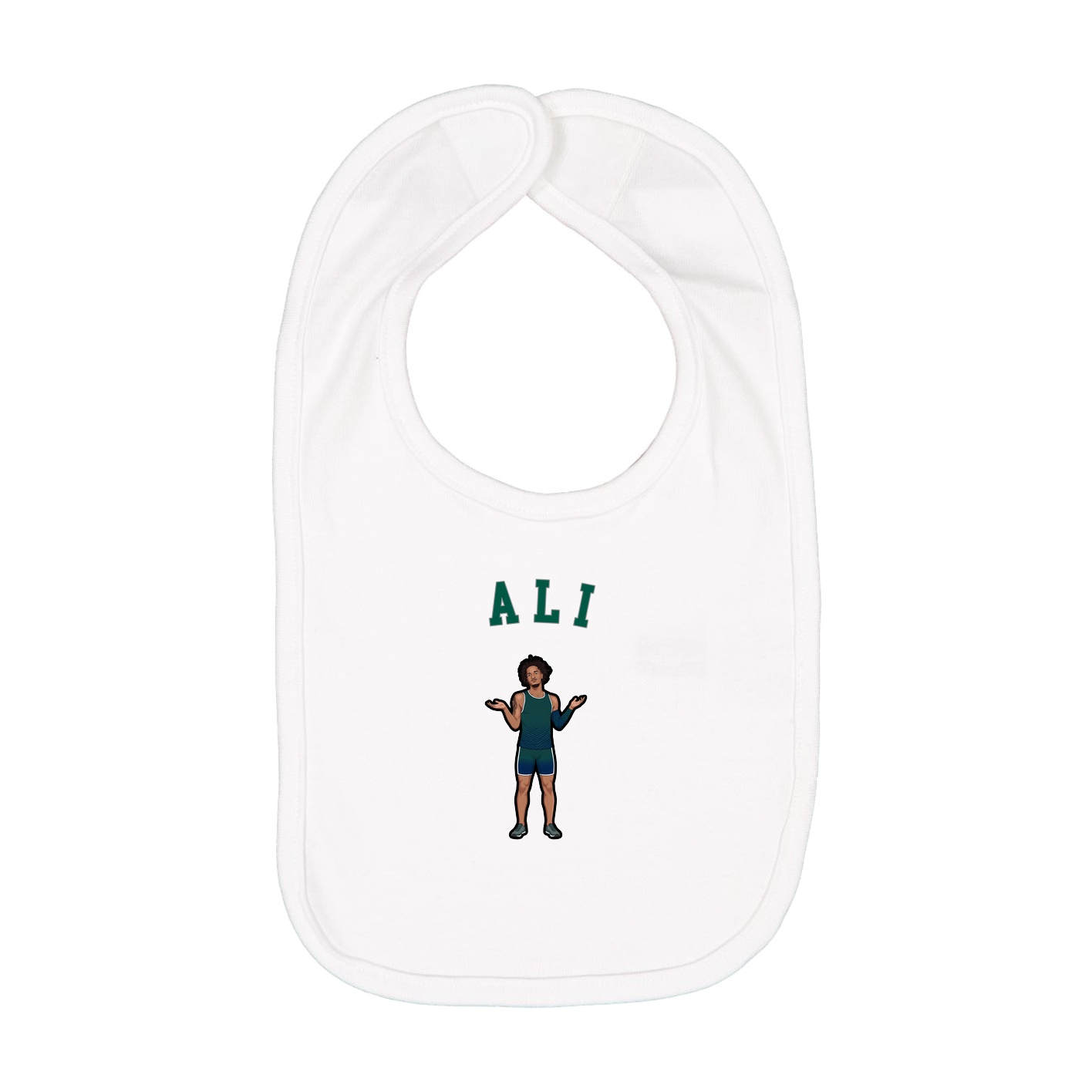 Infant Bib — Shirsey Arch in White