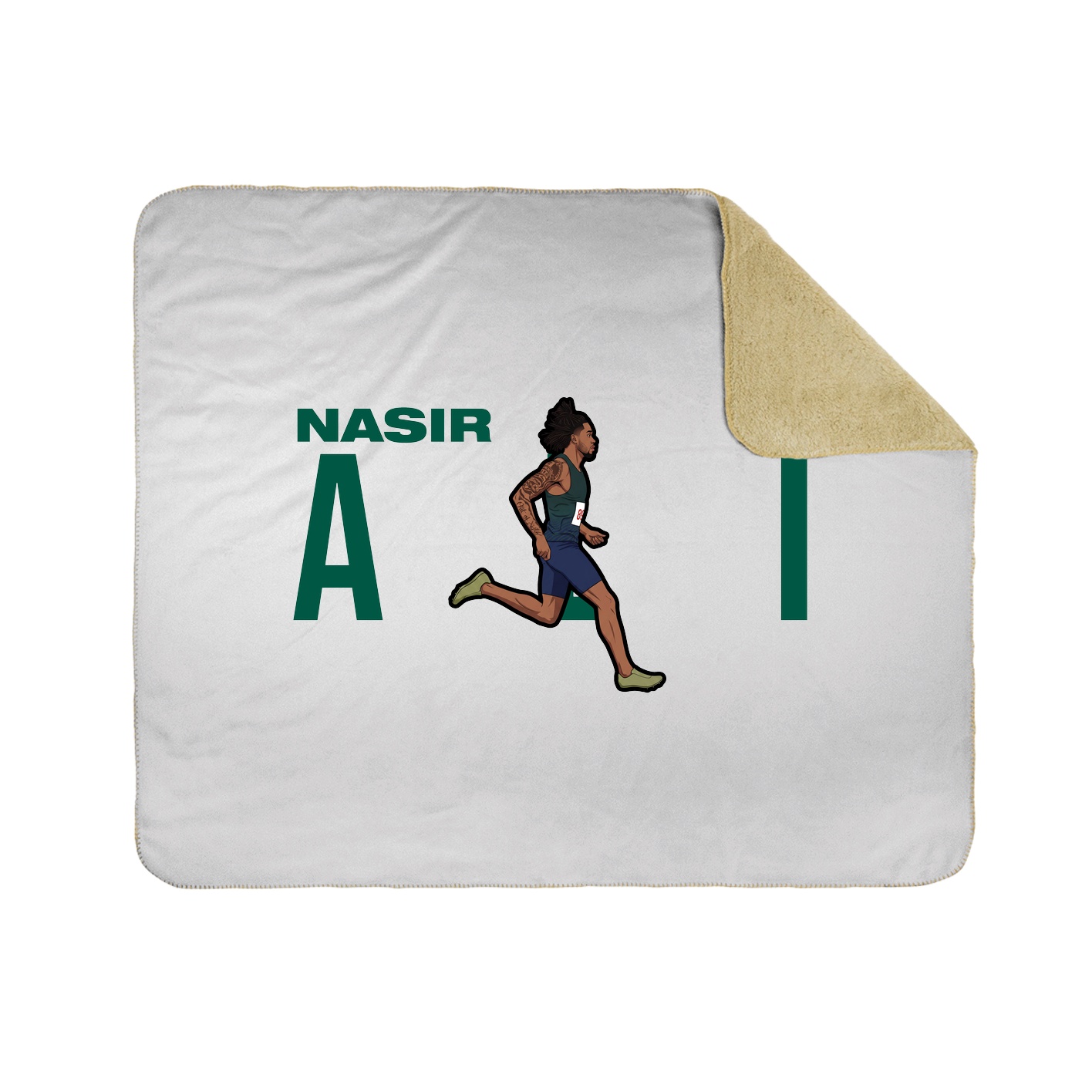 Throw Blanket — Player Name in White