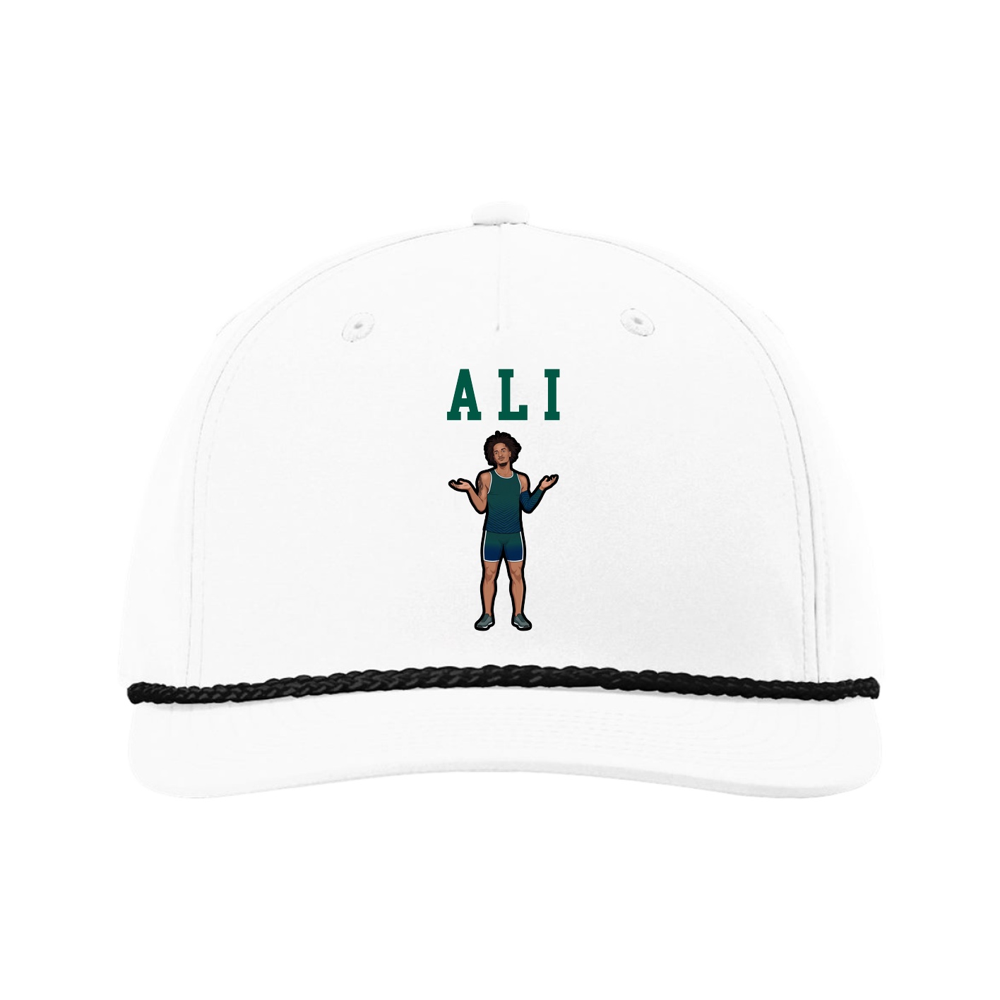Five-Panel Classic Rope Cap — Shirsey in White