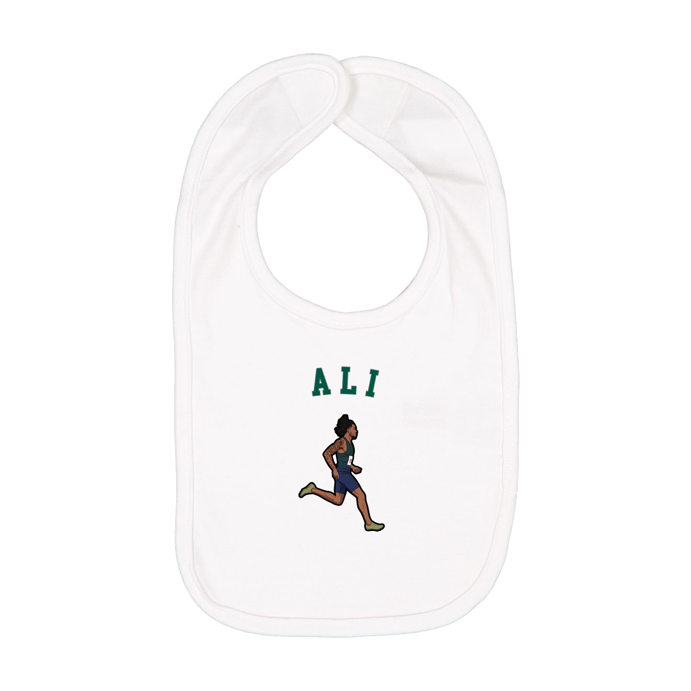 Infant Bib — Shirsey Arch in White