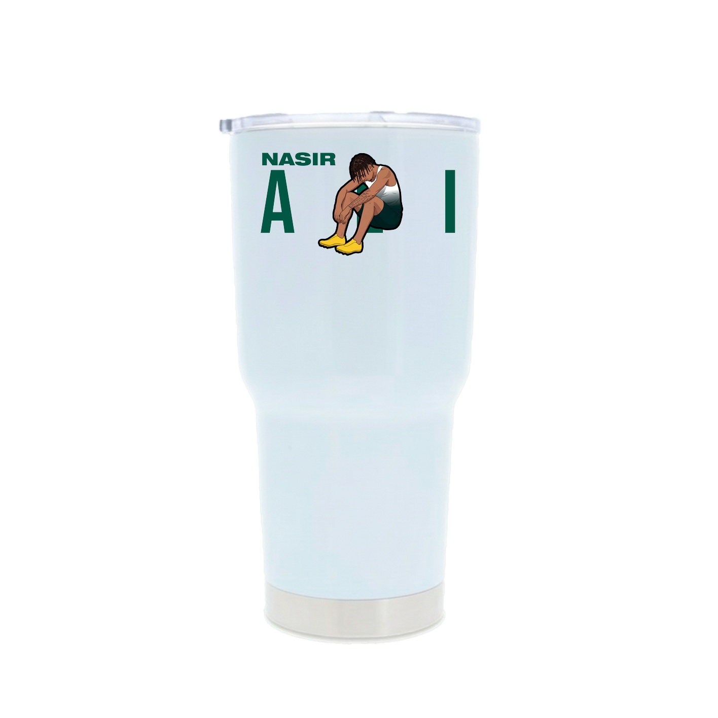 30oz Stainless Steel Tumbler — Player Name in White