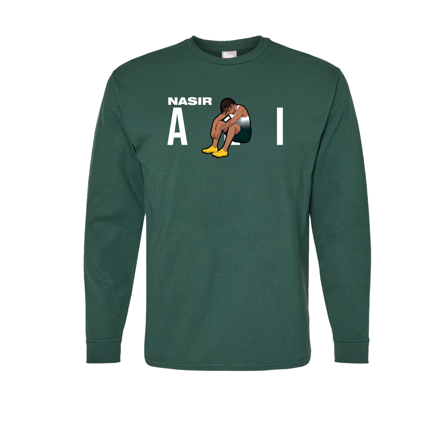 Long Sleeve Tee — Player Name in Green