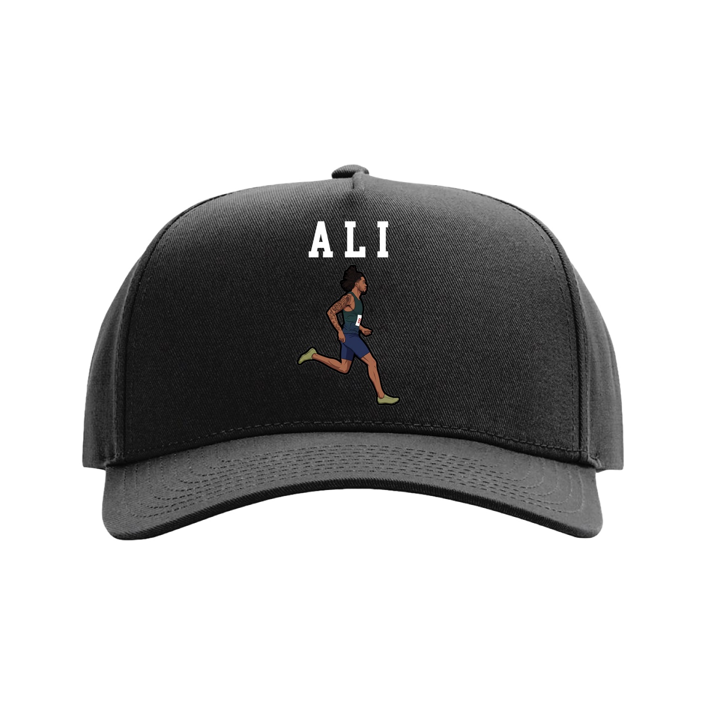 Full Fabric Five-Panel Champ Cap — Shirsey in Black