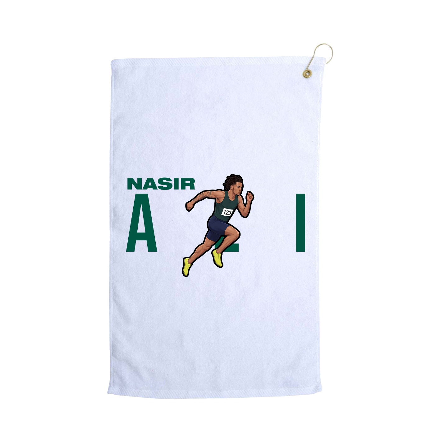 Golf Towel — Player Name in White