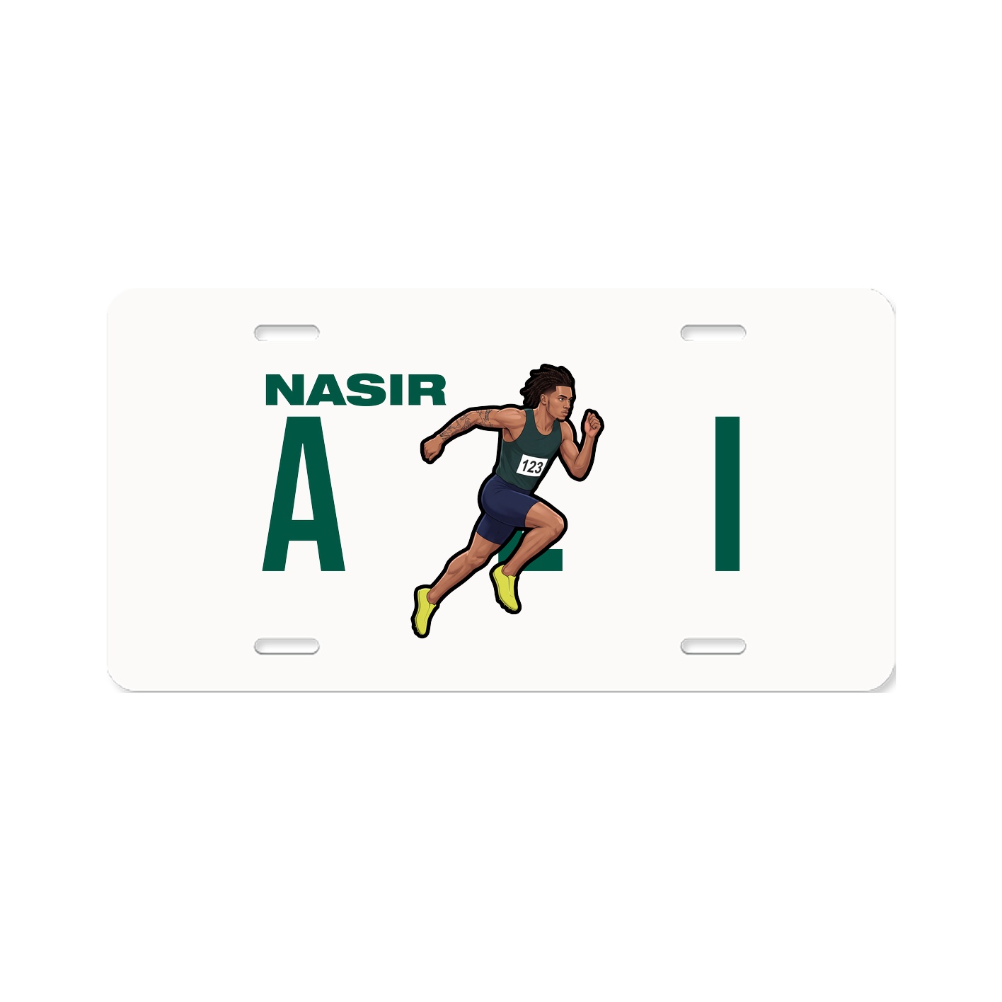 License Plate — Player Name in Classic