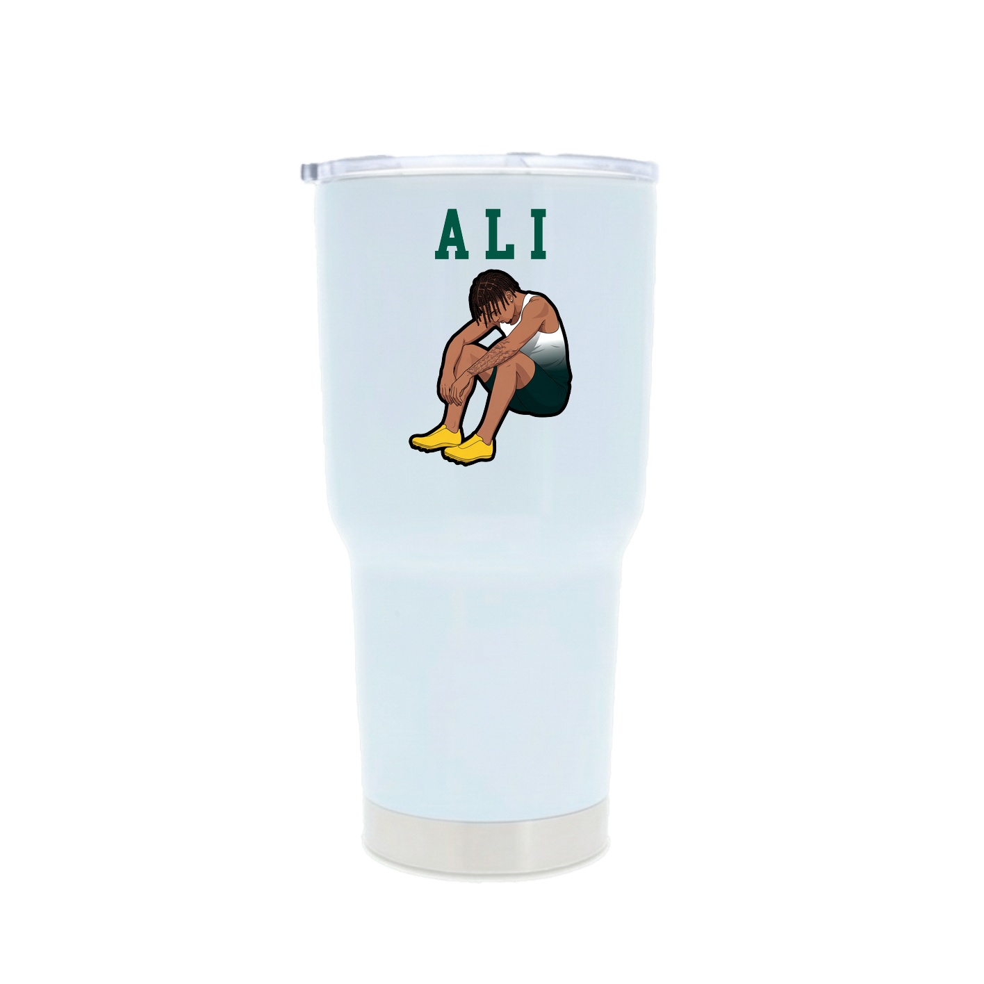 30oz Stainless Steel Tumbler — Shirsey in White