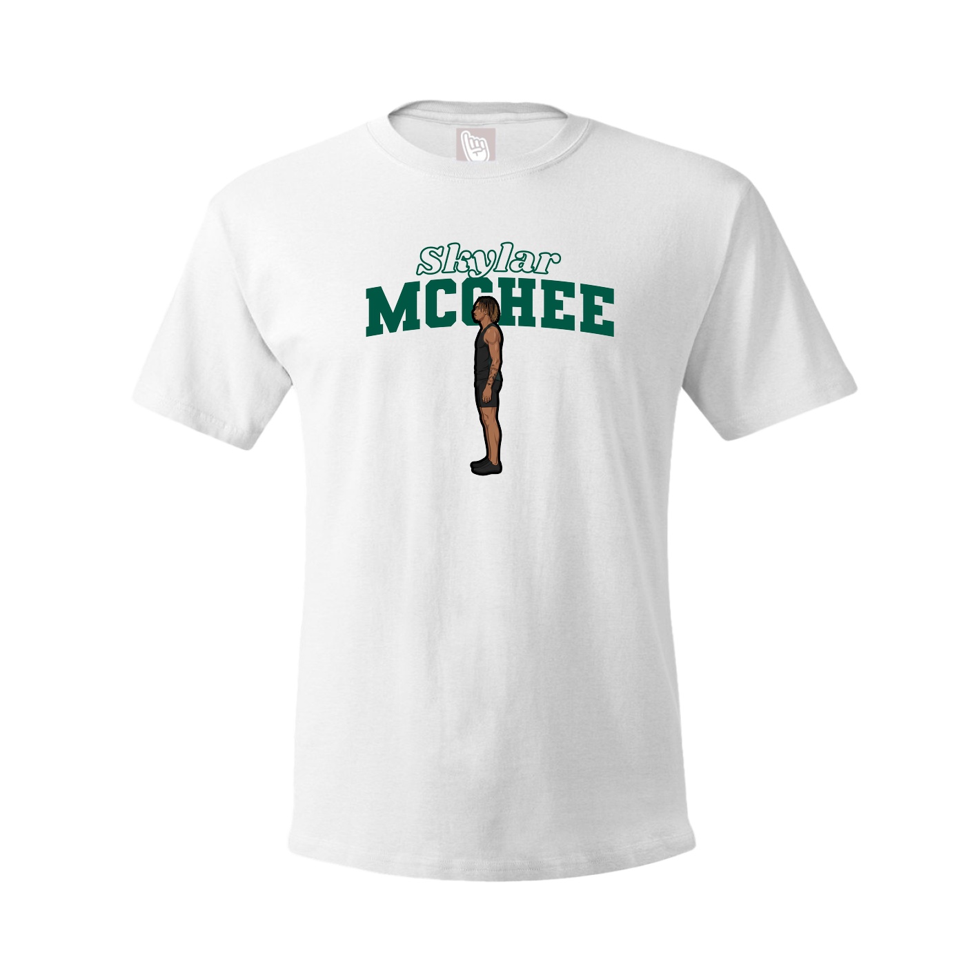 Youth Tee — Name Arch in White