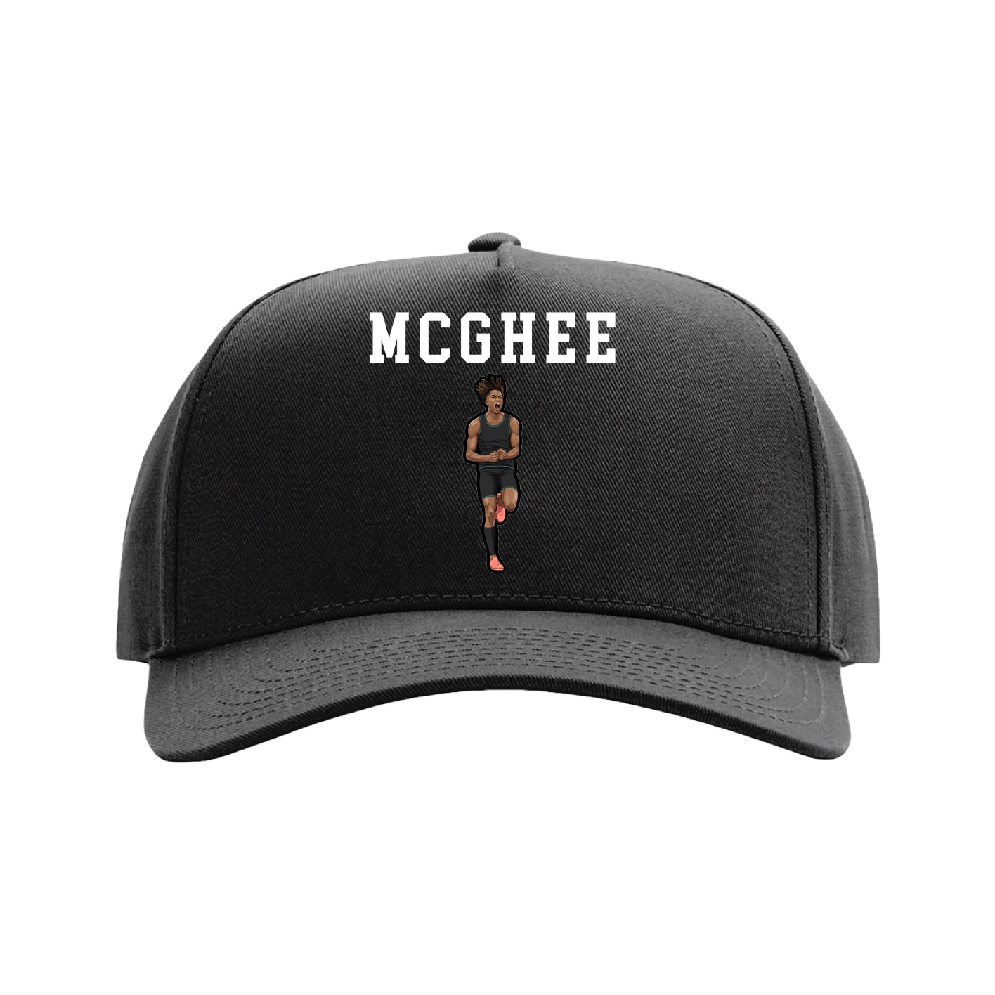 Full Fabric Five-Panel Champ Cap — Shirsey in Black