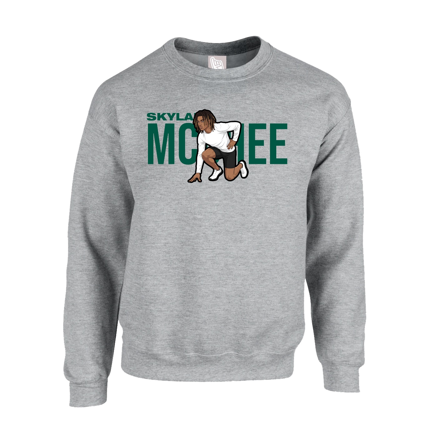 Fleece Crew — Player Name in Grey