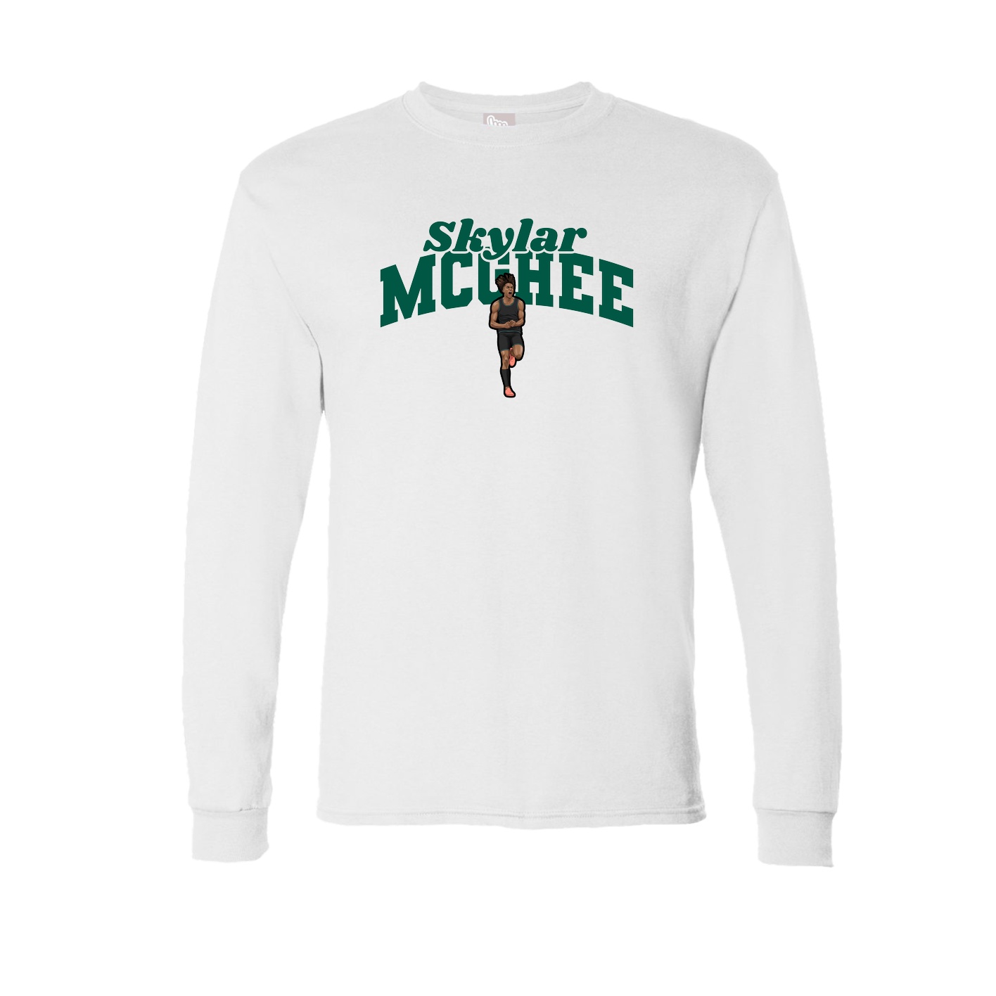 Long Sleeve Tee — Signature Arch in White