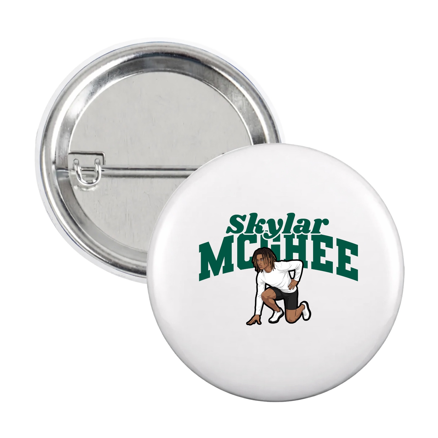 Game Day Button — Signature Arch in White