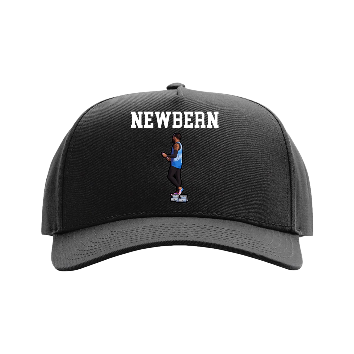 Full Fabric Five-Panel Champ Cap — Shirsey in Black