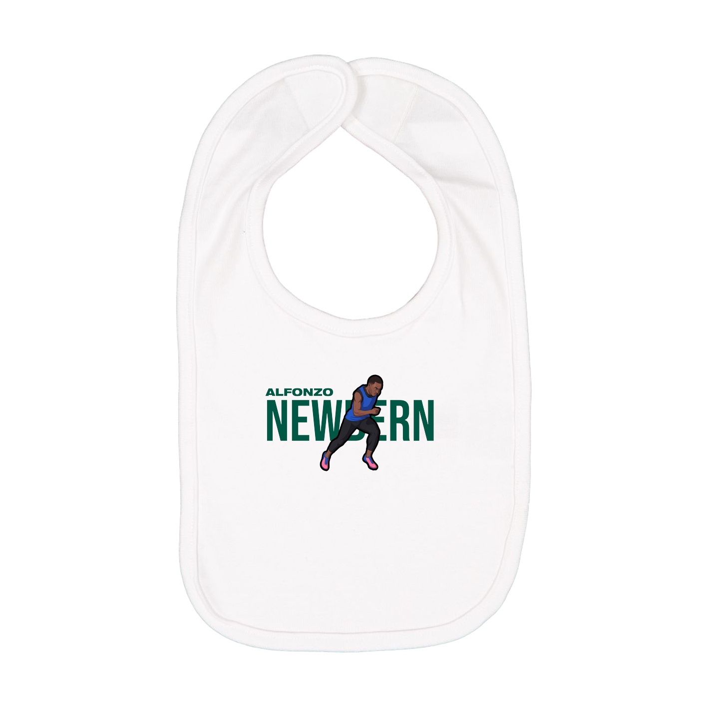 Infant Bib — Player Name in White