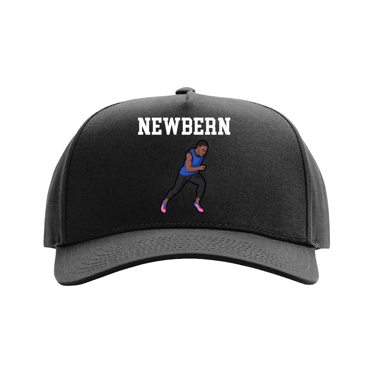 Full Fabric Five-Panel Champ Cap — Shirsey in Black