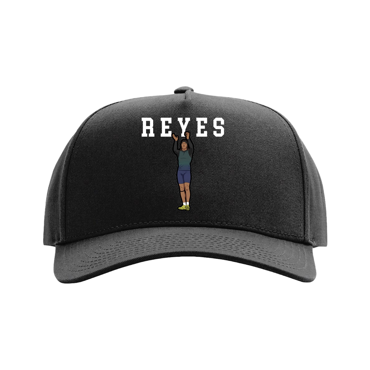 Full Fabric Five-Panel Champ Cap — Shirsey in Black