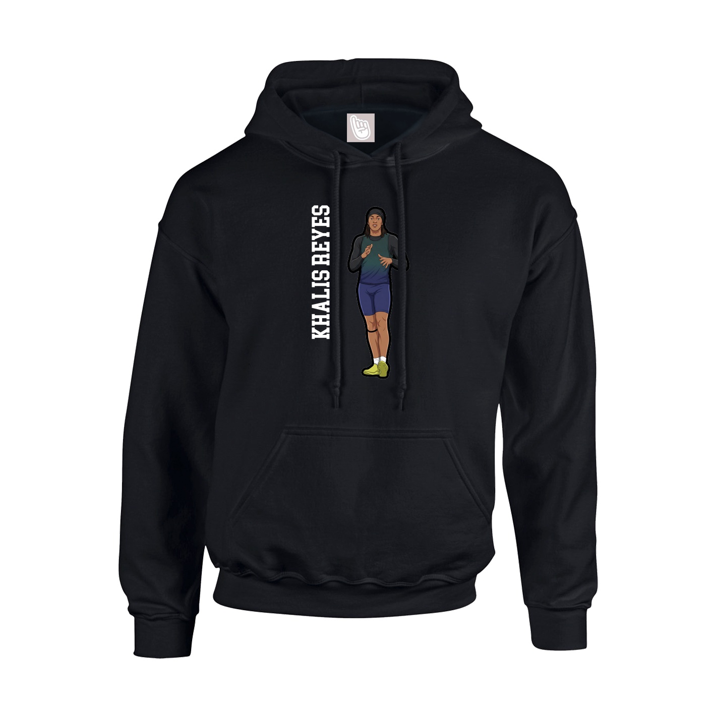 Youth Hoodie — Name Vertical in Black