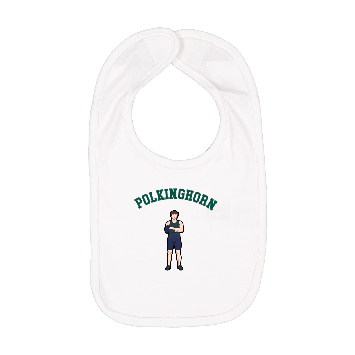 Infant Bib — Shirsey Arch in White