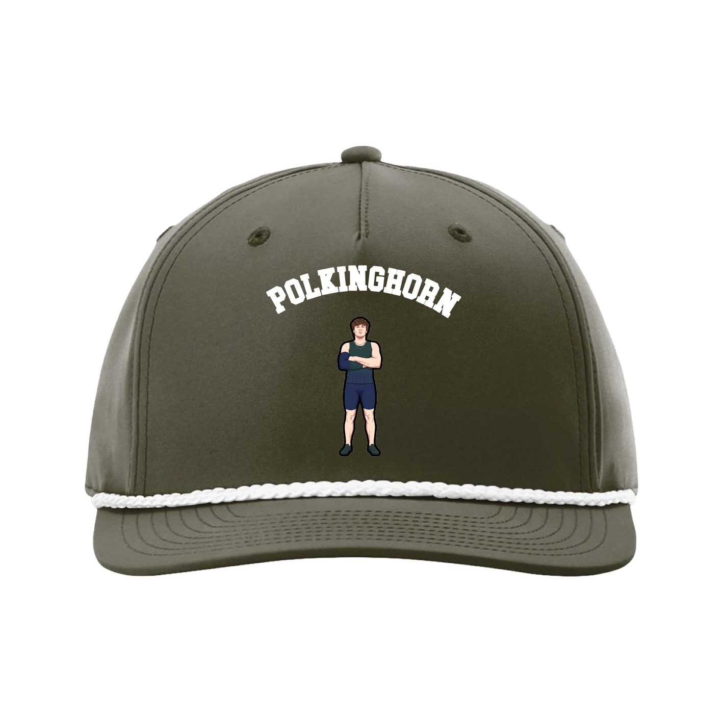 Five-Panel Classic Rope Cap — Shirsey Arch in Green