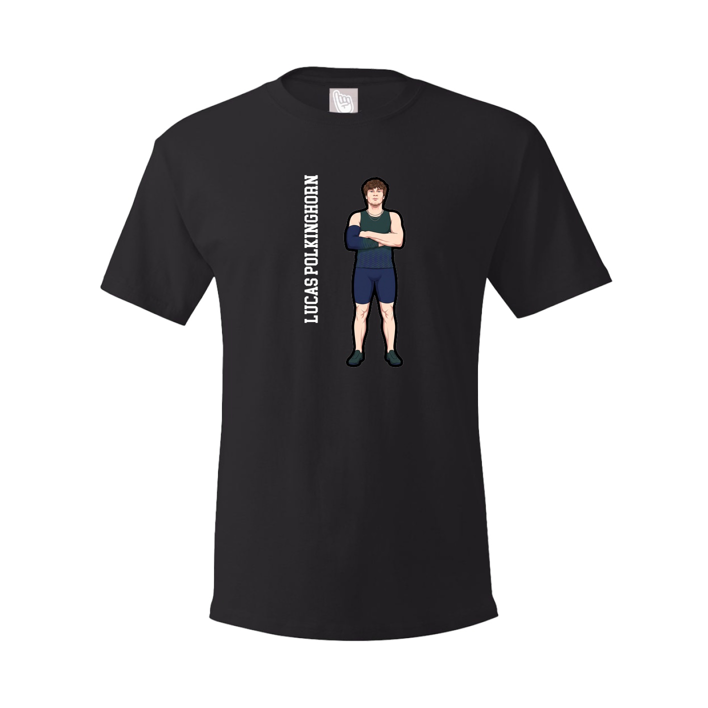 Tee — Name Vertical in Black