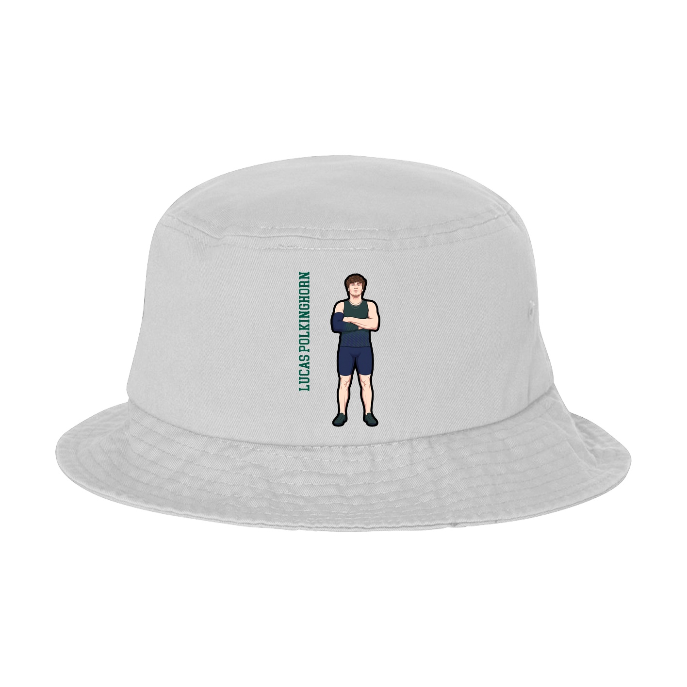 Bucket Cap — Name Vertical in White