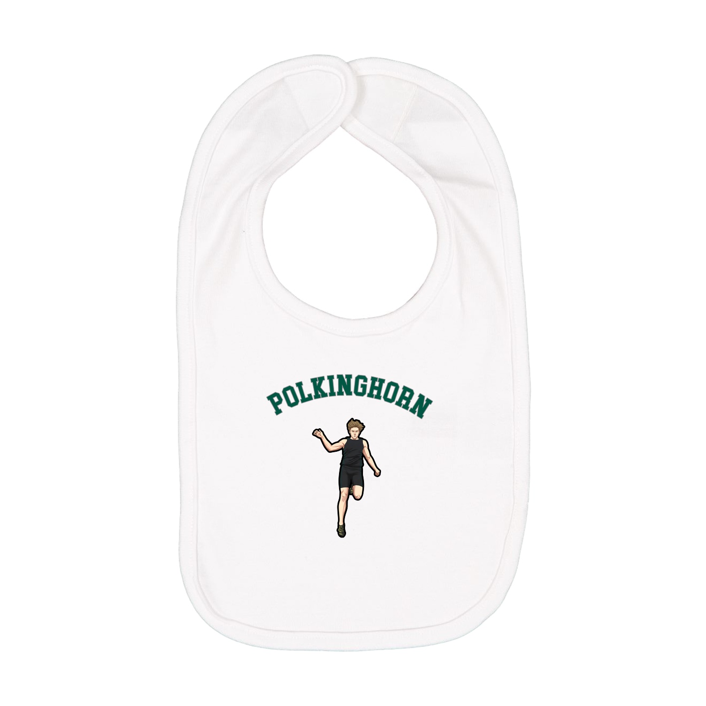 Infant Bib — Shirsey Arch in White