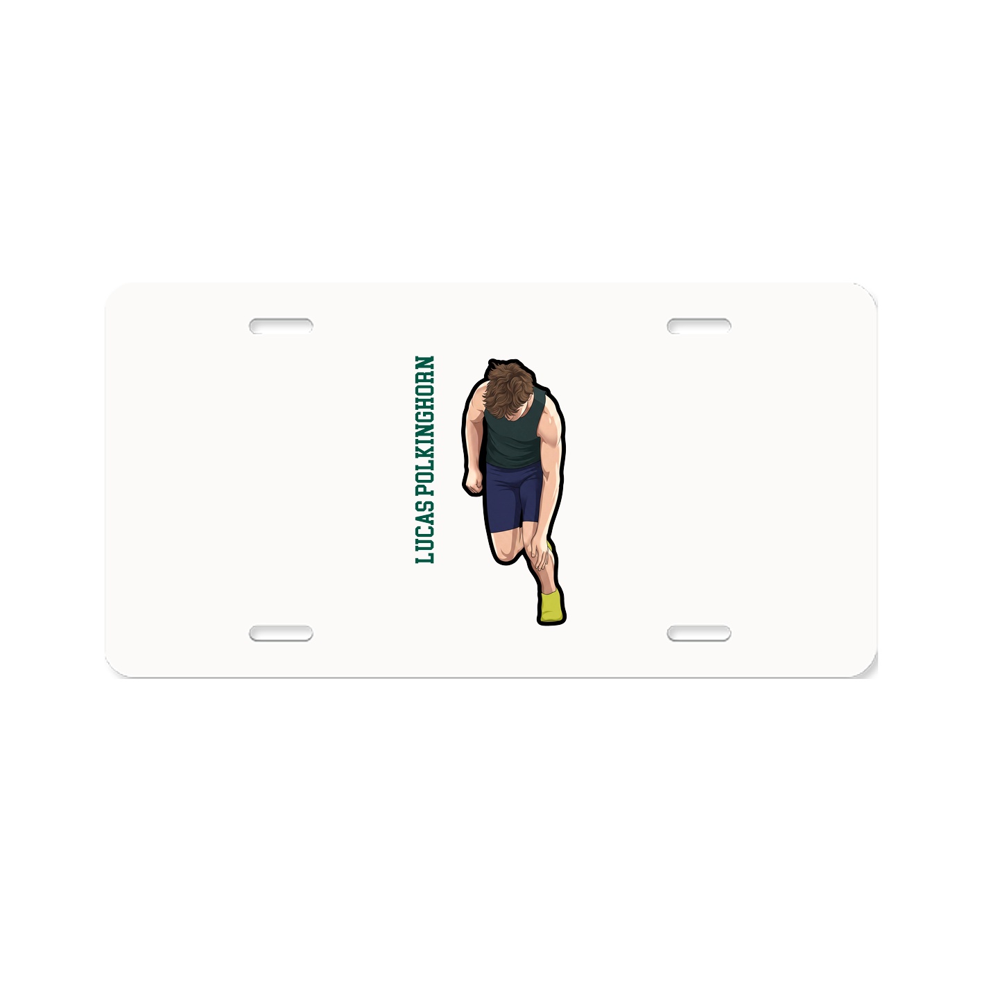 License Plate — Name Vertical in Classic